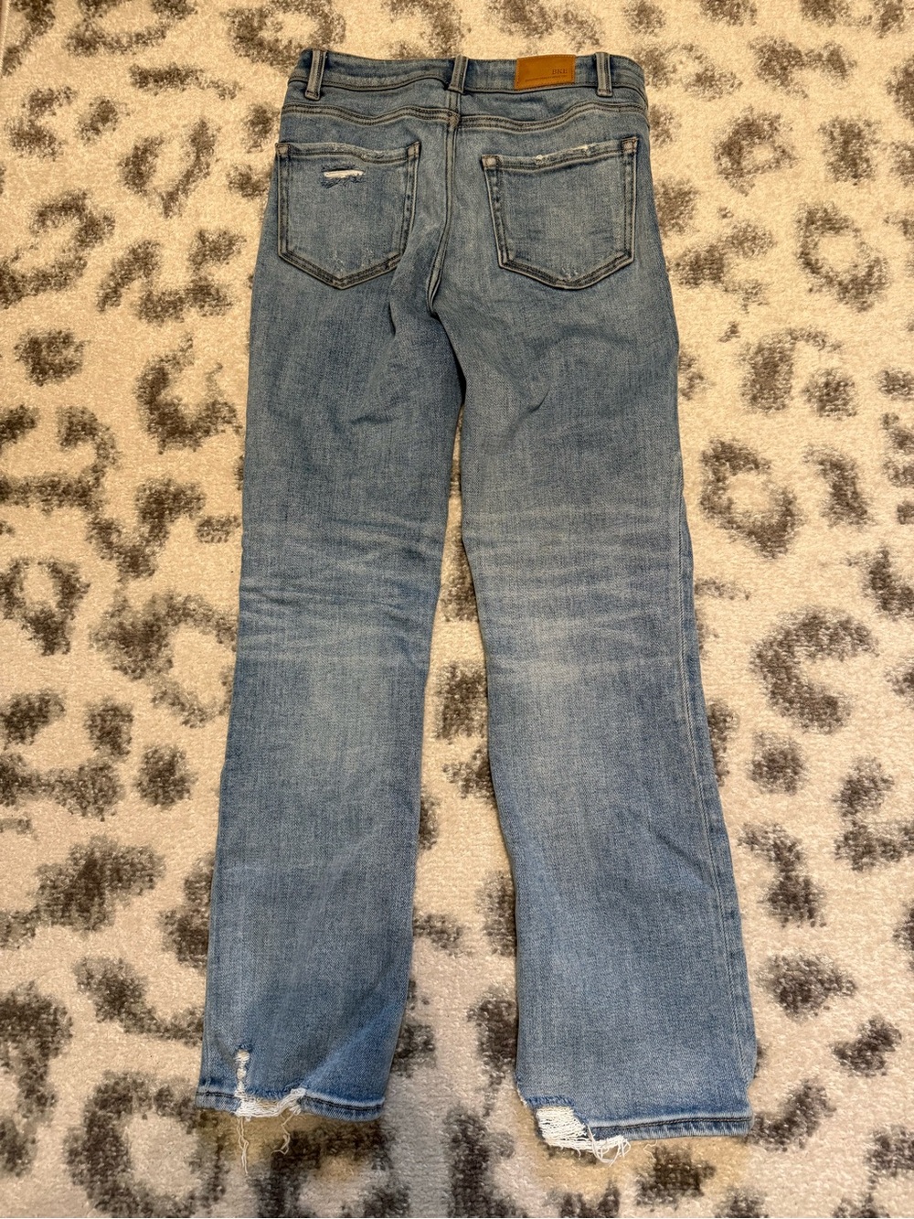 BKE Light Blue Distressed Cropped Wide-Leg Jeans - Picture 4 of 4
